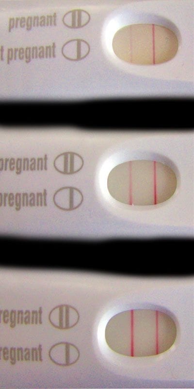 Positive Pregnancy Test Results Vs. Test Evaporation Lines ...